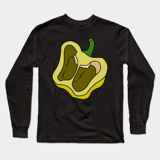 Yellow Bell Pepper Sliced in Half Long Sleeve T-Shirt